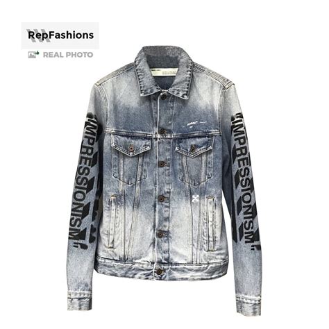 replica off white jean jacket|false off white clothing.